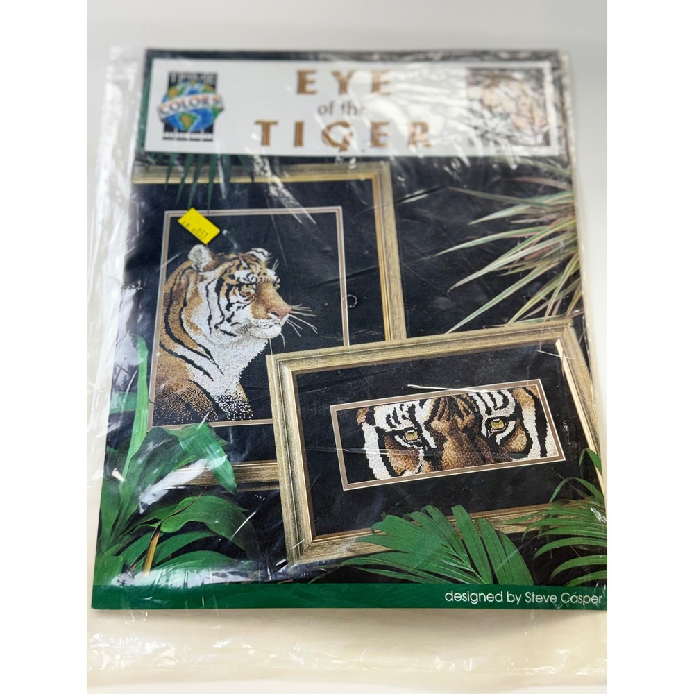 Vintage Needlecraft Eye of the Tiger Cross Stitch Kit by True Colors